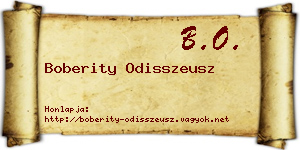 Boberity Odisszeusz névjegykártya